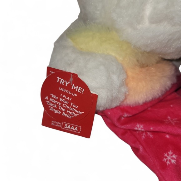 Holiday Time Musical Plush Animated Unicorn Christmas Stocking, 3 Songs/Lights - Picture 3 of 6